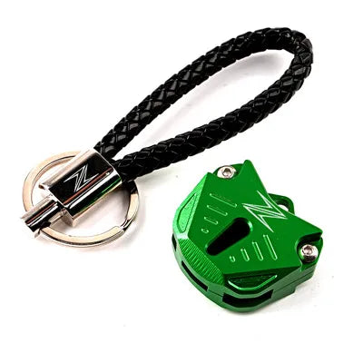 CNC Aluminum Motorcycle Key Case Shell & Keychain – 4 Colors