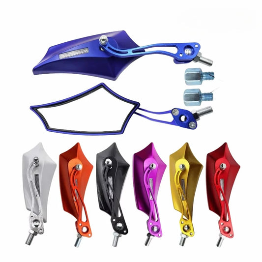 Universal Motorcycle Rearview Mirrors — 8mm & 10mm Thread | 6 Colors