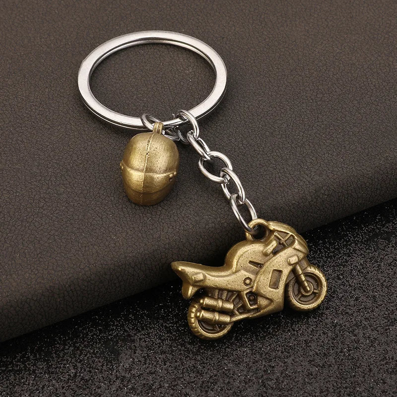 Mini Scooter Keychain – Vintage 3D Metal Moped Key Ring