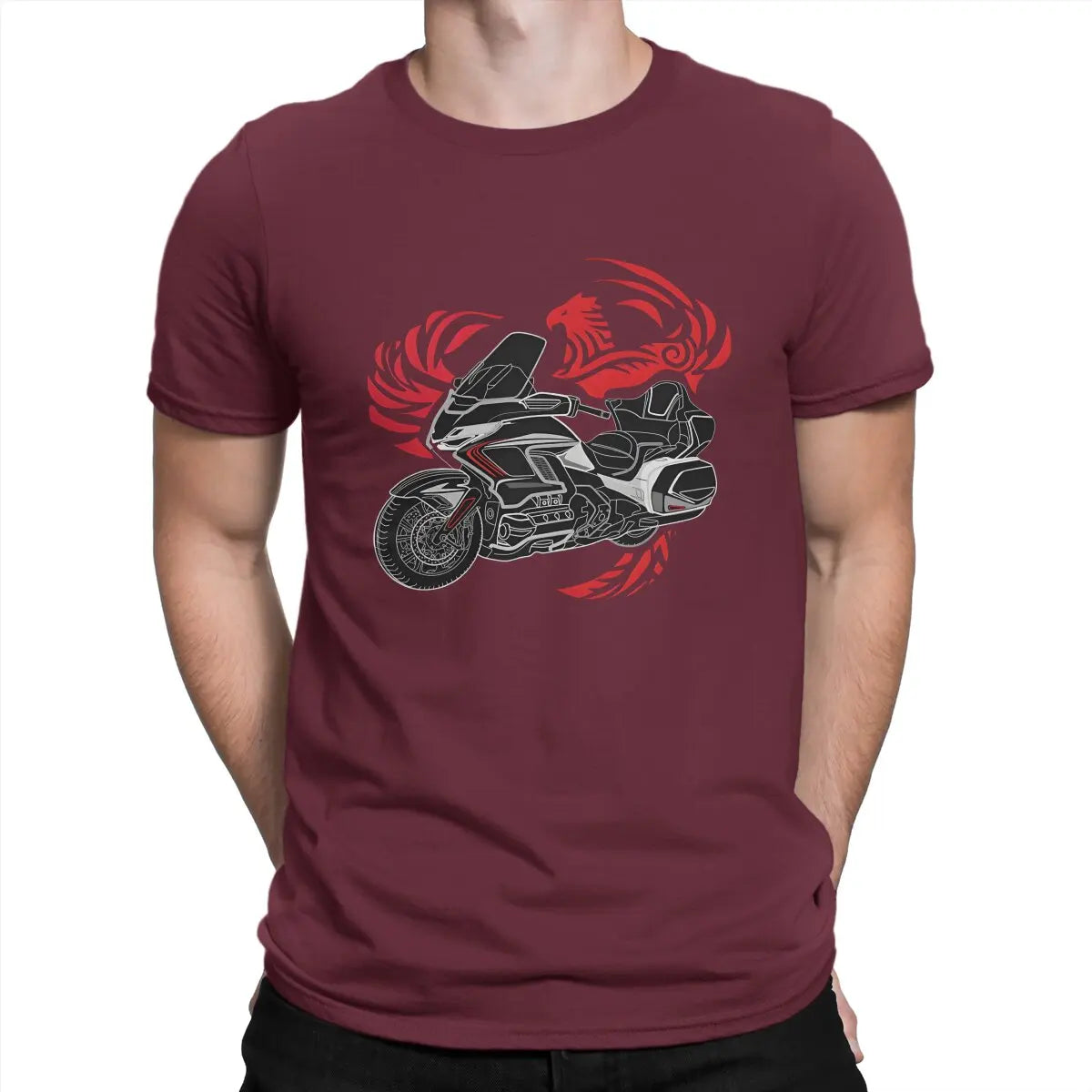 Goldwing Legend Motorcycle Graphic T-Shirt — Men's Cotton Tee