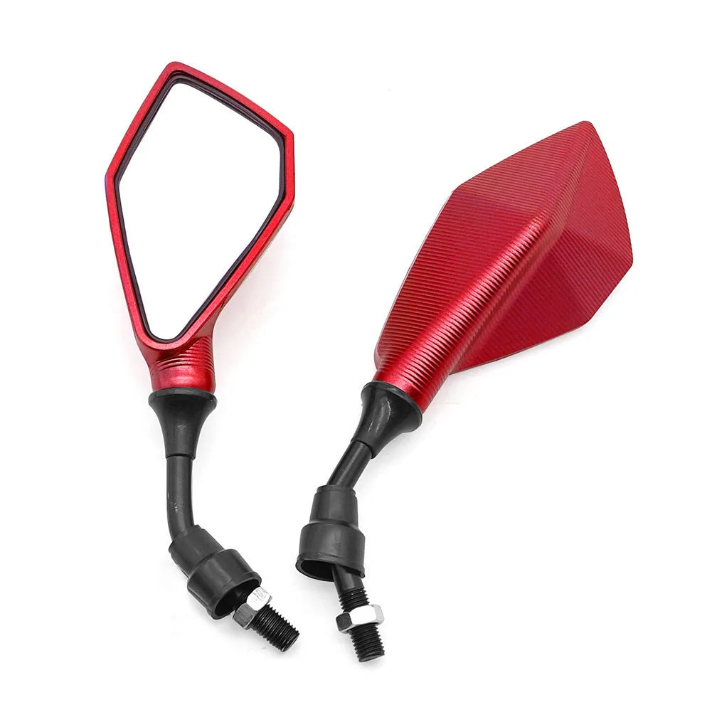 Wide-Angle Adjustable Rearview Mirrors – 10mm ABS Universal Motorcycle Bicycle (Pair)