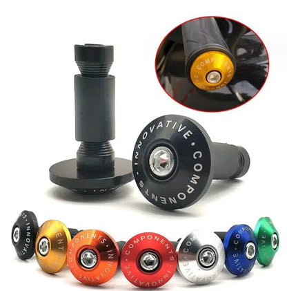 CNC Aluminum Handlebar End Caps – Wide Profile 16-18mm Universal