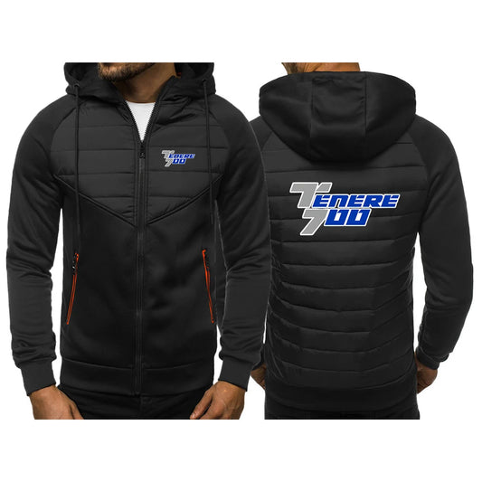 Men's Motorcycle Rider Zip-Up Hoodie Jacket – Spring & Autumn