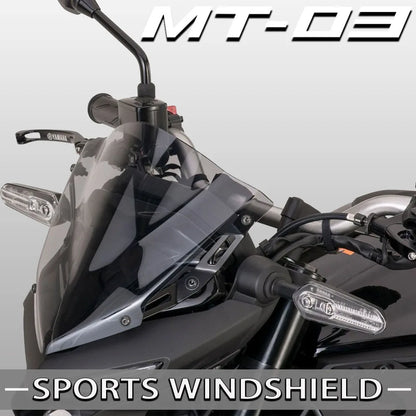 Motorcycle Windscreen for Yamaha MT-25 MT-03 2020–2024 – Wind Deflector Visor