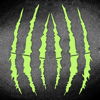 Glow-in-the-Dark Motorcycle Claw Decals – Pair