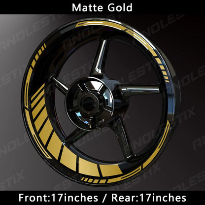 Reflective Motorcycle Wheel Rim Stickers – 17 Inch Hub Decals