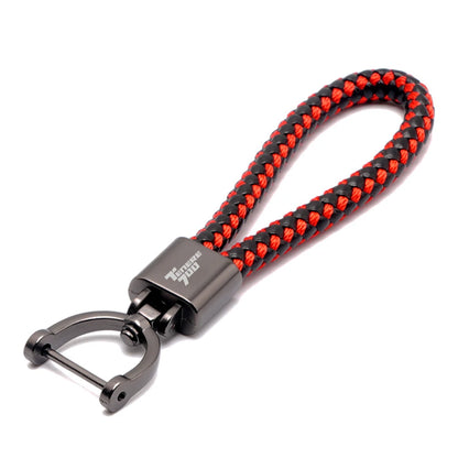 Custom Logo Motorcycle Keychain – Zinc Alloy with Braided Rope Key Ring