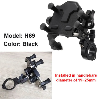 Metal Alloy Motorcycle Phone Holder with Shock Absorber – Navigation Bracket