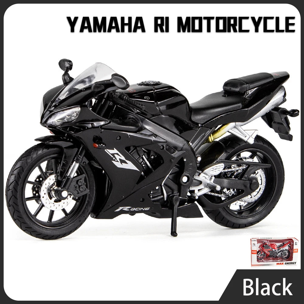1:12 Scale Racing Motorcycle Diecast Model – Alloy Collectible with Shock Absorbers