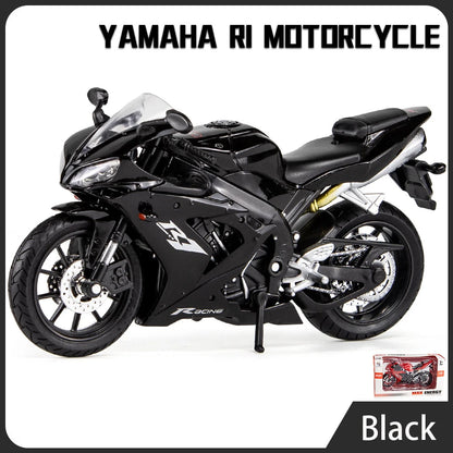 1:12 Scale Racing Motorcycle Diecast Model – Alloy Collectible with Shock Absorbers