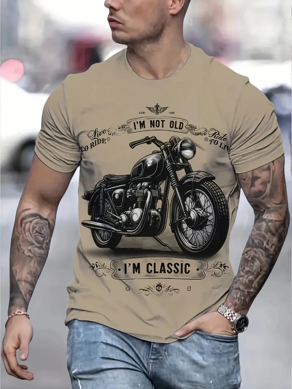 I'm Not Old I'm Classic Motorcycle Graphic T-Shirt – Retro Moto Tee
