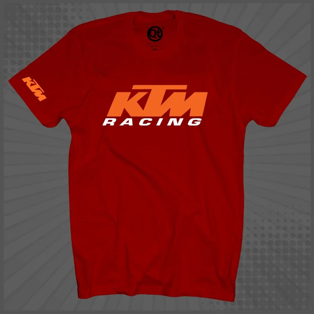 Camiseta de corrida de moto | 100% algodão | Gola redonda