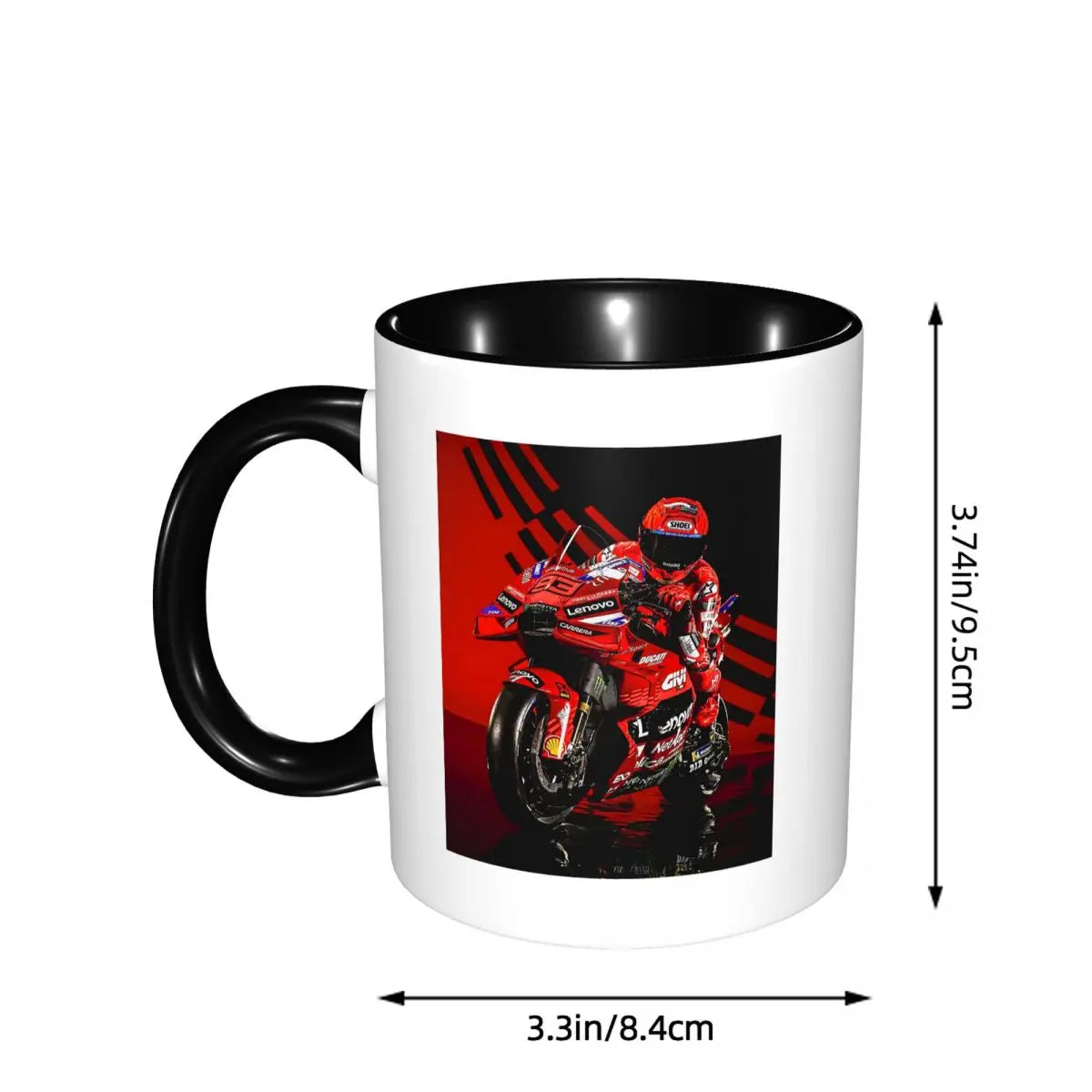 Mug à café de course moto – Tasse en céramique, cadeau pour motards