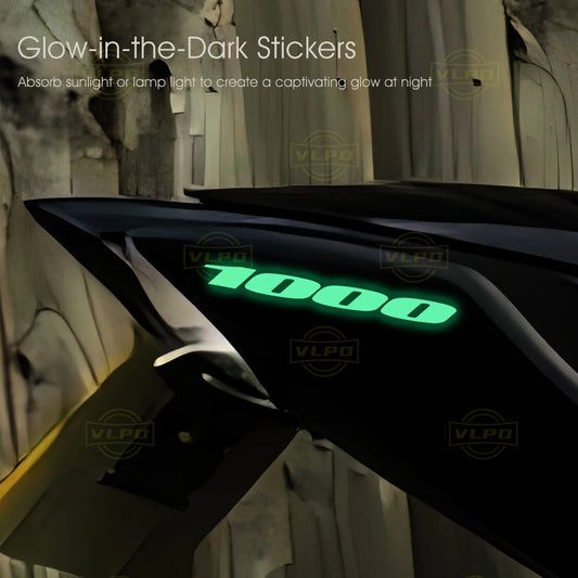 Motorcycle Glow Stickers – Waterproof Reflective Decal Pair